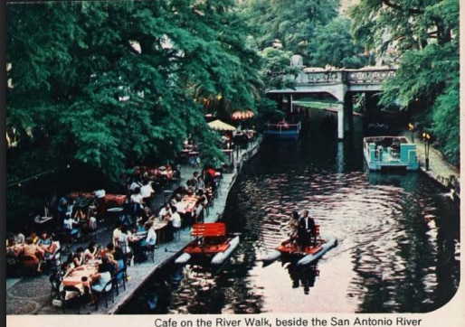 A photo of the San Antonio River Walk from the Ford Times.
